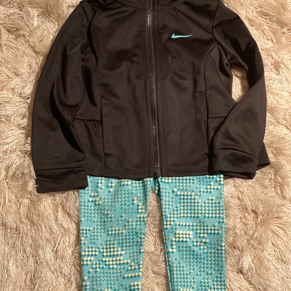 Nike leggings and zip up hoodie